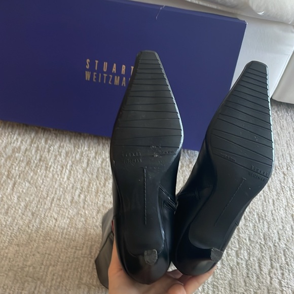 Stuart Weitzman Nicky Black Calf Boots - Picture 2 of 5